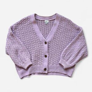 A New Day Pink Knit Button Front Cardigan